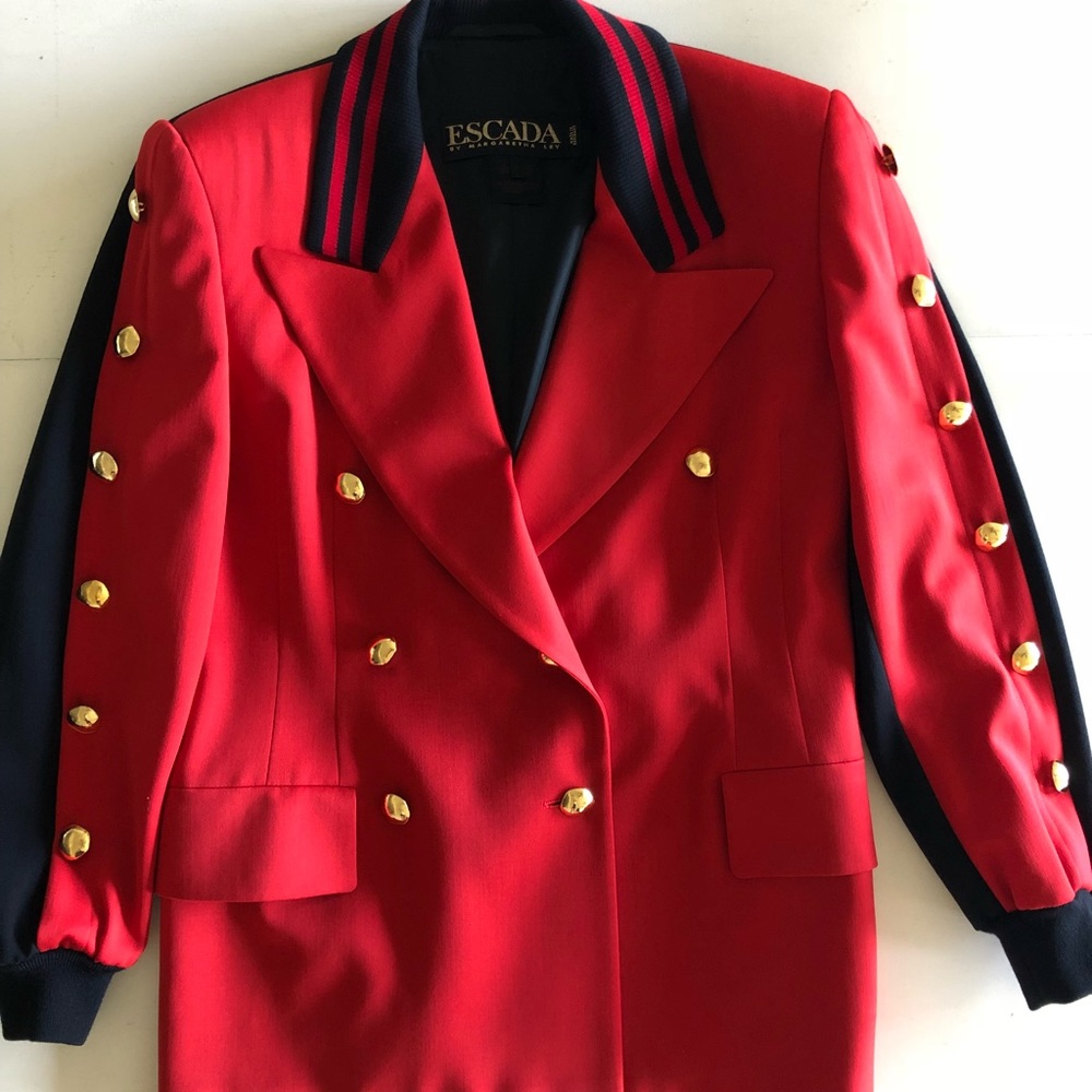 Red Escada Jacket- perfect condition size s/m
